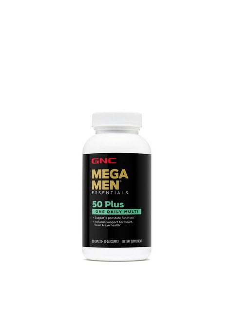 Mega Men 50 Plus One Daily Multivitamin For Men 60 Count Take One A Day Supports Prostate Heart Brain And Eye Health