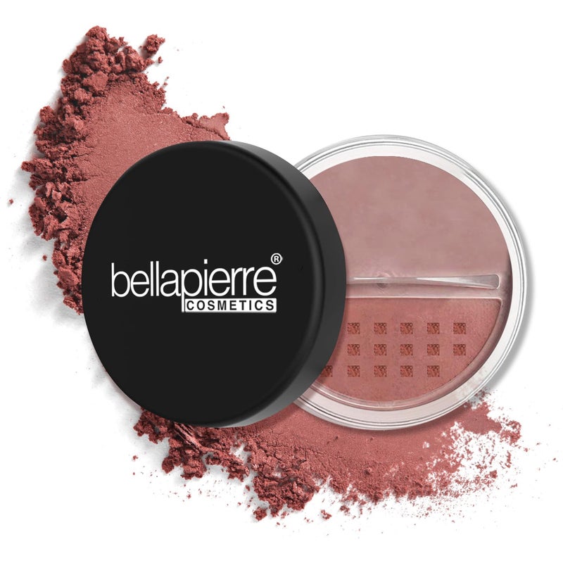 bellapierre Mineral Blush  Warm Dewy Complexion  NonToxic  Paraben Free  Hypoallergenic  Loose Powder  03Ounce  Suede