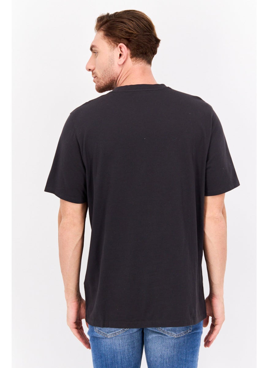 Wrangler - Men Crew Neck Neck Short Sleeve Graphic T Shirt, Black Combo - Image 1