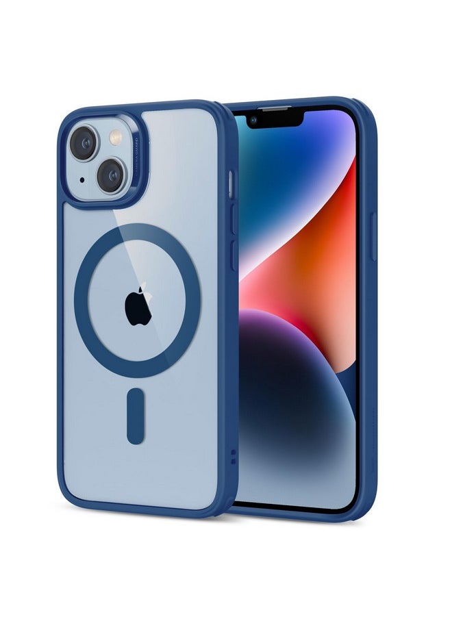 اي اس ار غطاء ESR لهاتف iPhone 13/14، متوافق مع MagSafe، مقاوم للخدش، رفيع ونحيف، حماية كلاسيكية من الصدمات بدرجة عسكرية، TPU، جراب خلفي مغناطيسي، أزرق شفاف  - Image 1