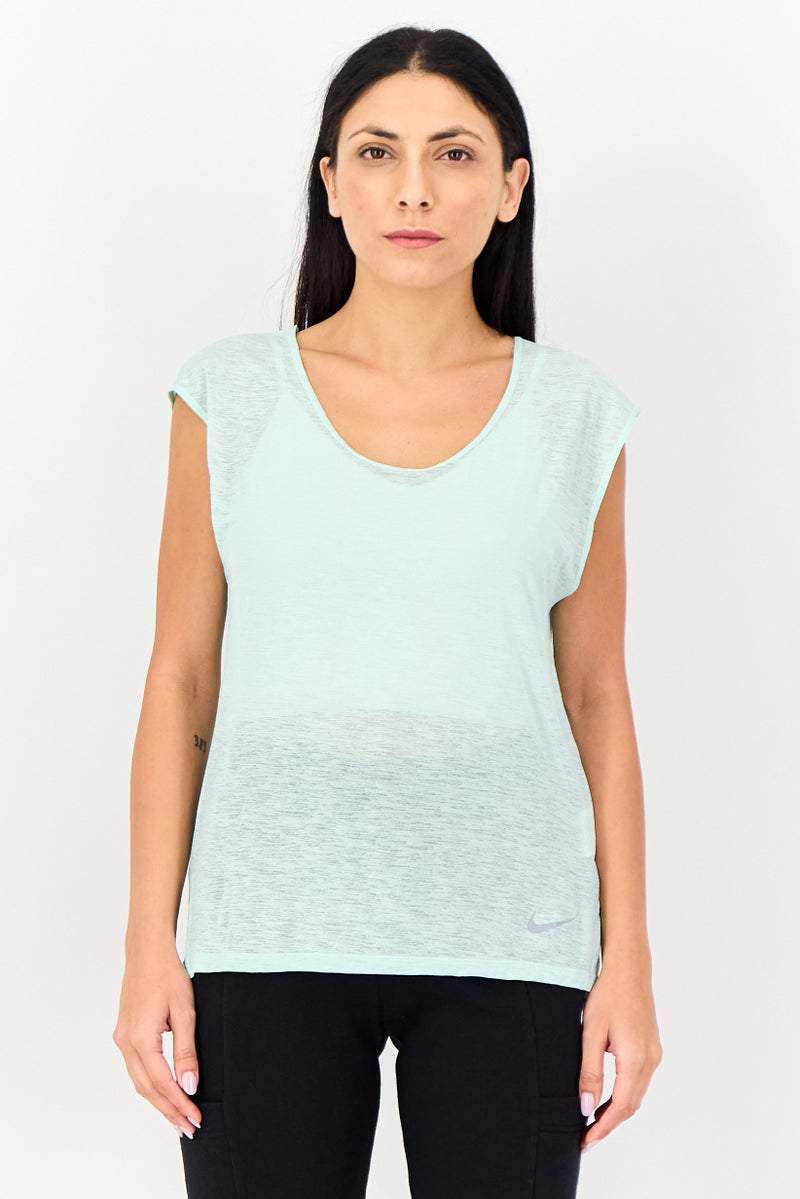 Nike Women Sportswear Fit Sleeveless Running Top, Mint Green - Image 1