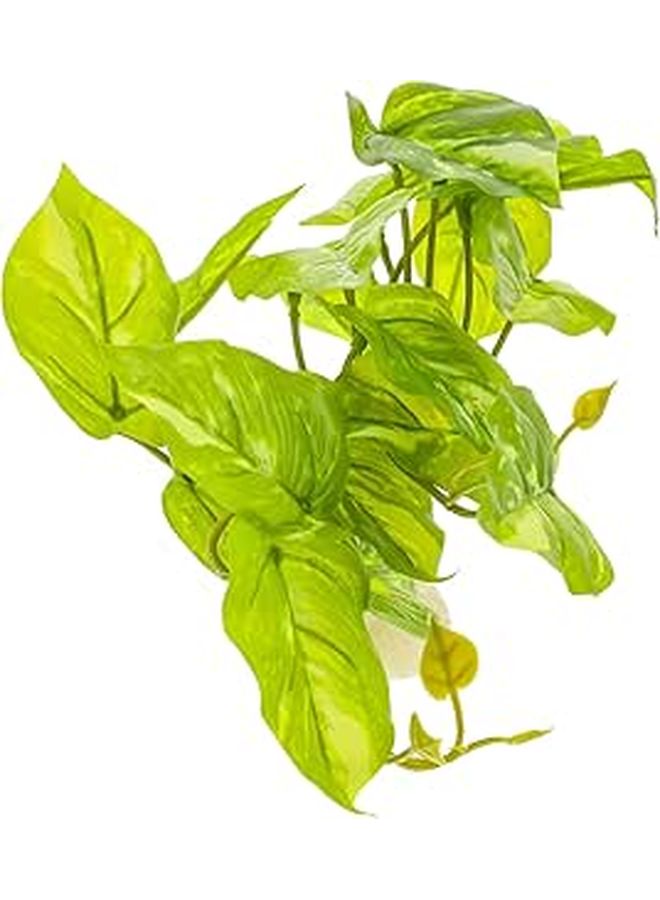 Artificial Aquarium Fish Tank Plants Simulation Terrarium Decoration For Reptile Environment With Water Soluble Leaves Turtle And Lizard Tank Green - Image 1