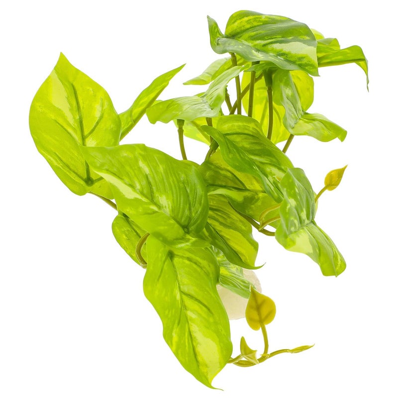 Artificial Aquarium Fish Tank Plants Simulation Terrarium Decoration For Reptile Environment With Water Soluble Leaves Turtle And Lizard Tank Green - Image 2