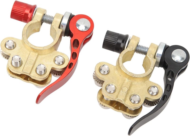 OVAQUIXI 2Pcs Car Battery Terminal Connector, Metal Quick Disconnect Clamp, Easy Installation for SAE JIS Type A Post, Ideal for Cars Boats Trailers - Image 5
