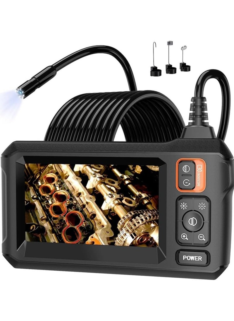 AROAQ Borescope with 8 Light Endoscope Cameras, 4.3Inch HD Screen Inspection Camera, 16.5Ft Flexible Endoscope Camera  - Image 1