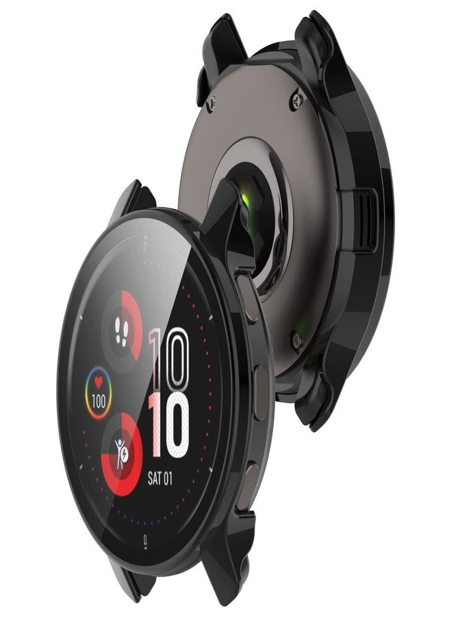 AWADUO Smartwatch Full Coverage PC Protective Case Cover with Tempered Glass Screen Protector Compatible with Garmin Venu 2 Plus, Soft and Durable - Image 4