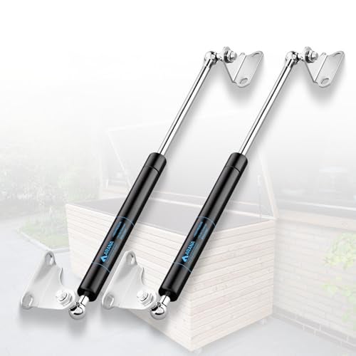 ARANA 15 inch Gas Struts 22.5lb/100N Gas Prop Spring Shock with L Mounts for Light Duty Cabinet Door Lid Tool Toy Storage Box Truck Cap Topper Camper Window Lift Supports (Support Weight 17-25lbs) - Image 1