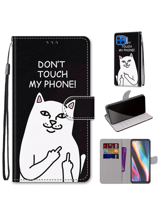 S-TOP Case For Motorola Moto G 5G Plus Coloured Drawing Cross Texture Horizontal Flip PU Leather Case with Holder & Card Slots & Wallet & Lanyard - Image 1