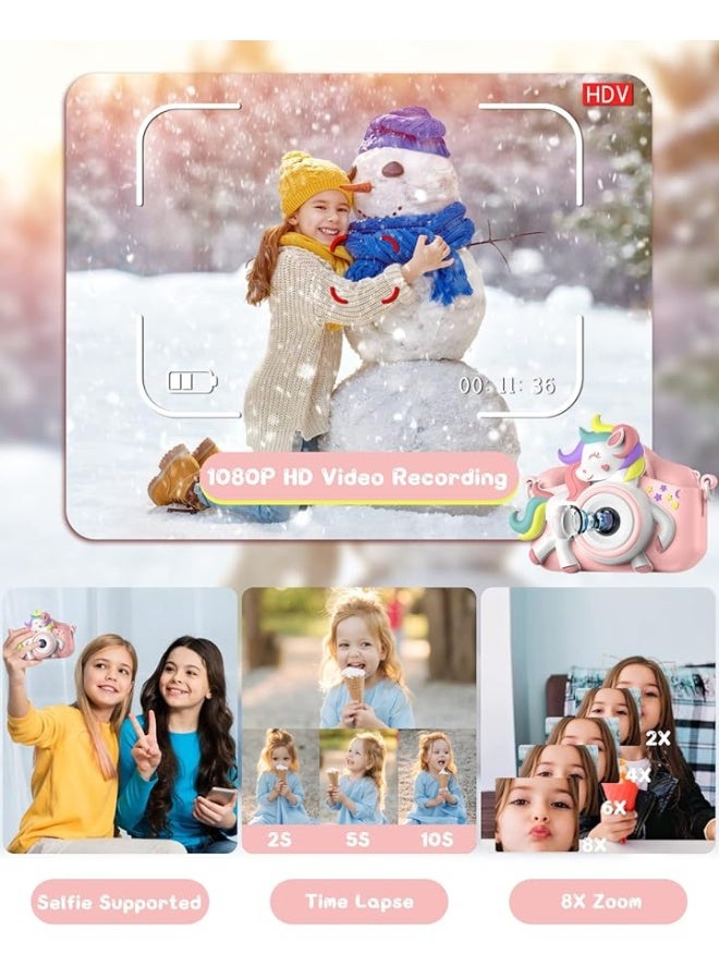 Gofunly Kids Camera for 3-8 Years Old Toddlers Childrens Boys Girls Selfie Camera 20.0 MP HD 1080P IPS Screen Dual Digital Toy Camera for Kids Christmas Birthday Gifts - Image 1