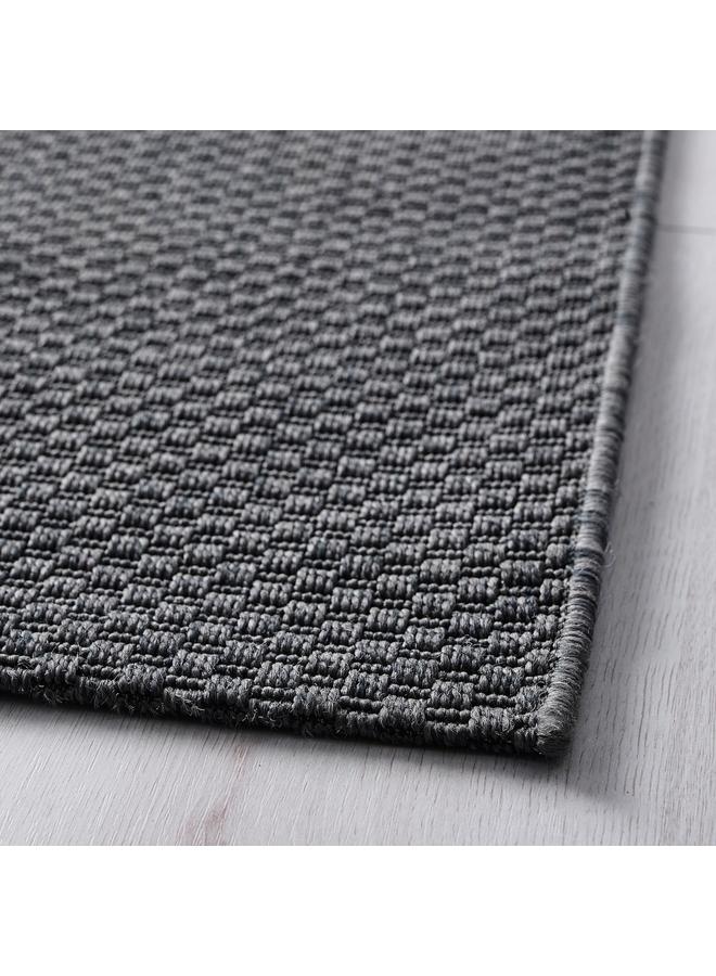 erorex Rug Flatwoven, In/Outdoor, Dark Grey, 80X200 Cm - Image 4