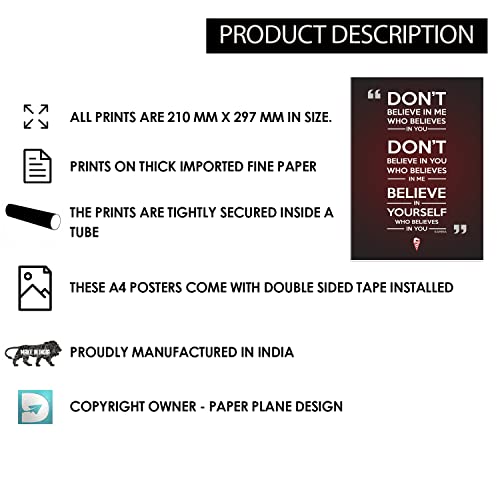 PAPER PLANE DESIGN Posters For Room Decoration Set Of 12, A4 size (29 x 21 cm) (A) - Image 4