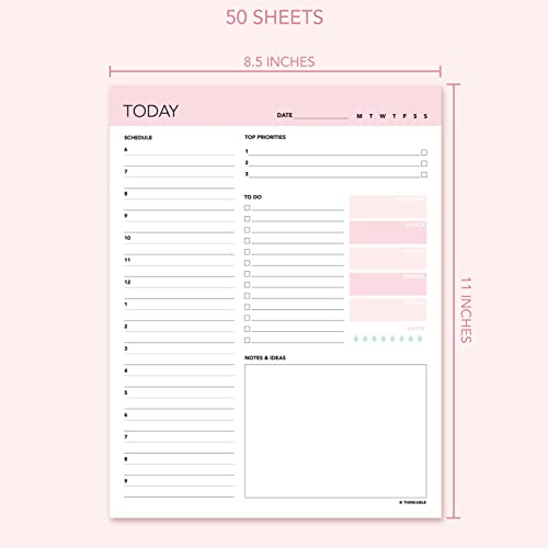 THiNKABLE Daily Planner Notepad - 8.5x11 To Do List Organizer - Image 2