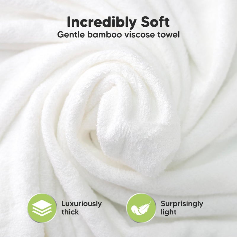 KeaBabies Hooded Baby Towel for Newborn - Viscose Derived from Bamboo Large Baby Bath Towels with Hood for Boys, Girls, Toddler, Extra Absorbent & Soft Newborn Bath Essentials (Cat, Petite) - Image 2