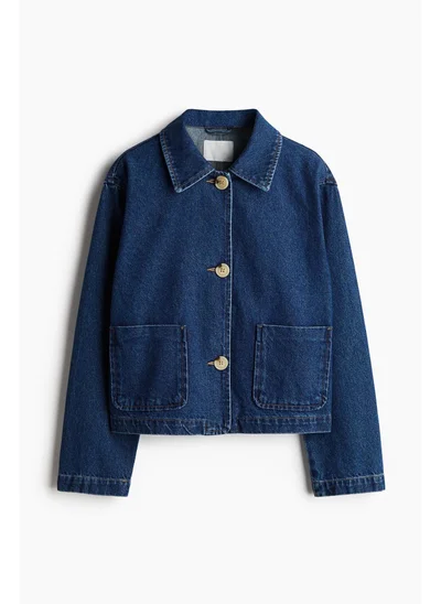 اتش اند ام Collared twill jacket