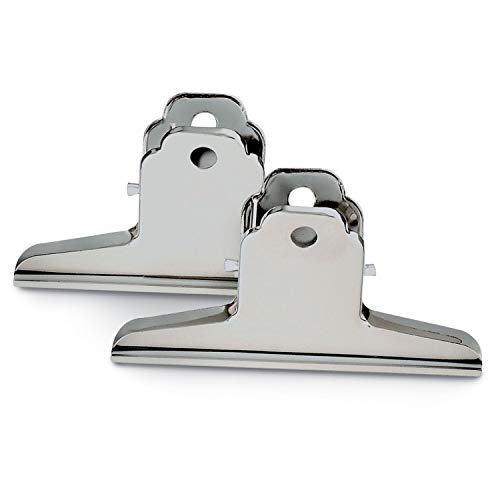 GOLD LEAF Extra Large Bulldog Clips Silver Metal Easel Clips Paper Clamps Holder for Drawing Board Clipboard,100mm,Pack of 6 - Image 1