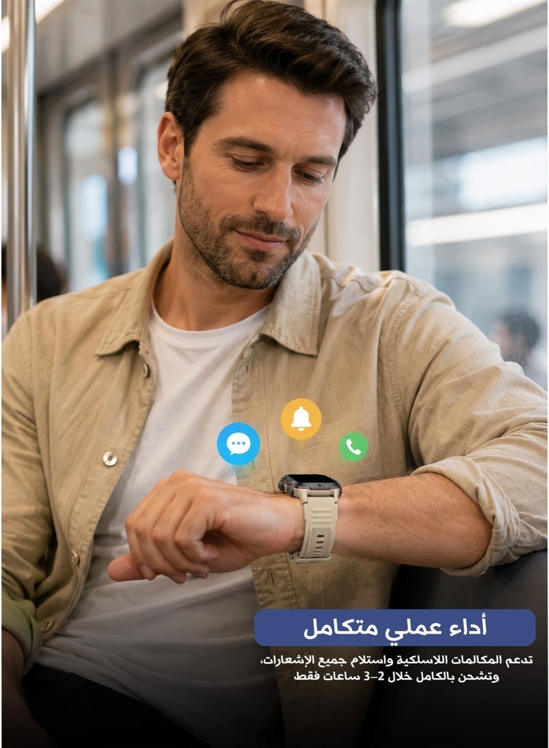 AOLON Tetra S2 Smart Watch AMOLED Waterproof 100+ Sport Modes long-lasting Smartwatch Grey - Image 1