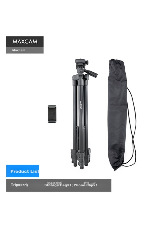 Maxcam M-Tl-03 Lightweight Portable Aluminum Alloy Tripod With Ball Head For Mirrorless Digital Cameras, Camcorders, Travel, Mobile Selfie, And Ring Light Stand - Image 2