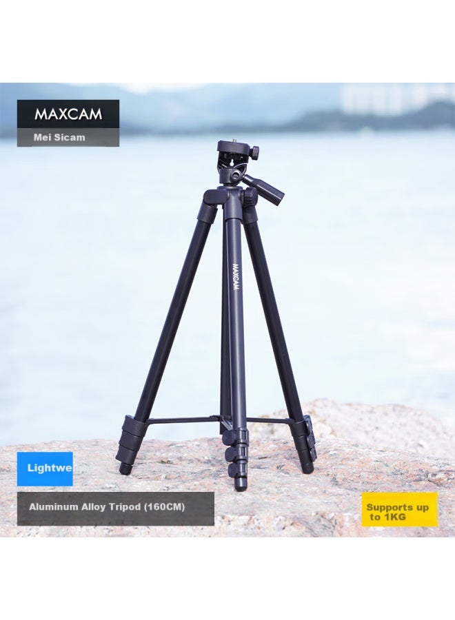 Maxcam M-Tl-03 Lightweight Portable Aluminum Alloy Tripod With Ball Head For Mirrorless Digital Cameras, Camcorders, Travel, Mobile Selfie, And Ring Light Stand - Image 1