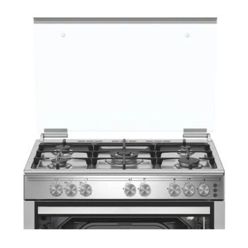 GS9060FGXT بوتجاز غاز مقاس 90 60 سم، 5 شعلة، أمان كامل، شواية، مروحة تربو، استيل، تركي - Image 3