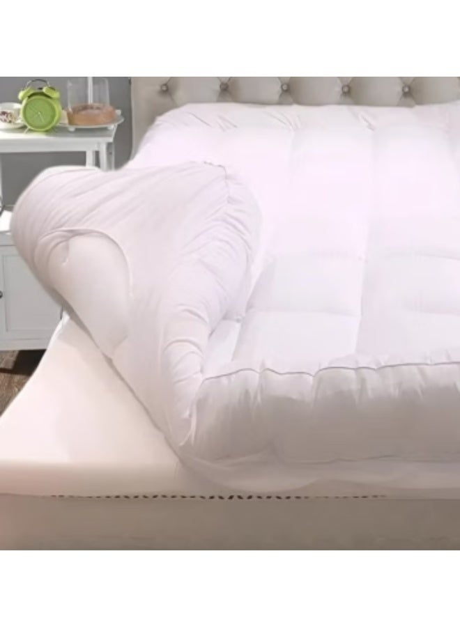 Hotel-style mattress cover, 100% cotton fabric, 14 cm thick, suitable for a 100 x 200 cm - Image 1