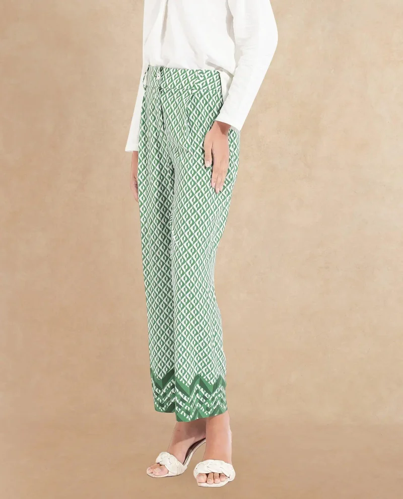 Rareism Women's Geometric Polka Printed Pants