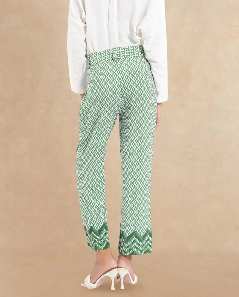 Rareism Women's Geometric Polka Printed Pants