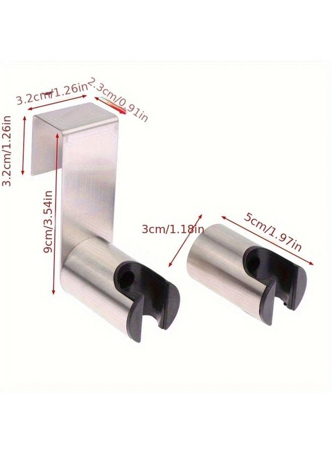 حامل خطاف رشاش الشطاف من الفولاذ المقاوم للصدأ - مثبت حائطي لرأس دش الحمام - Image 4