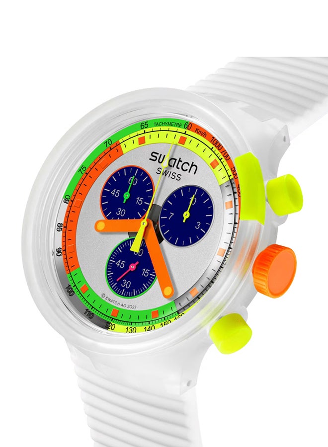Swatch ساعة يونيكس بلاستيكية كوارتز نيون جيلي - Image 1