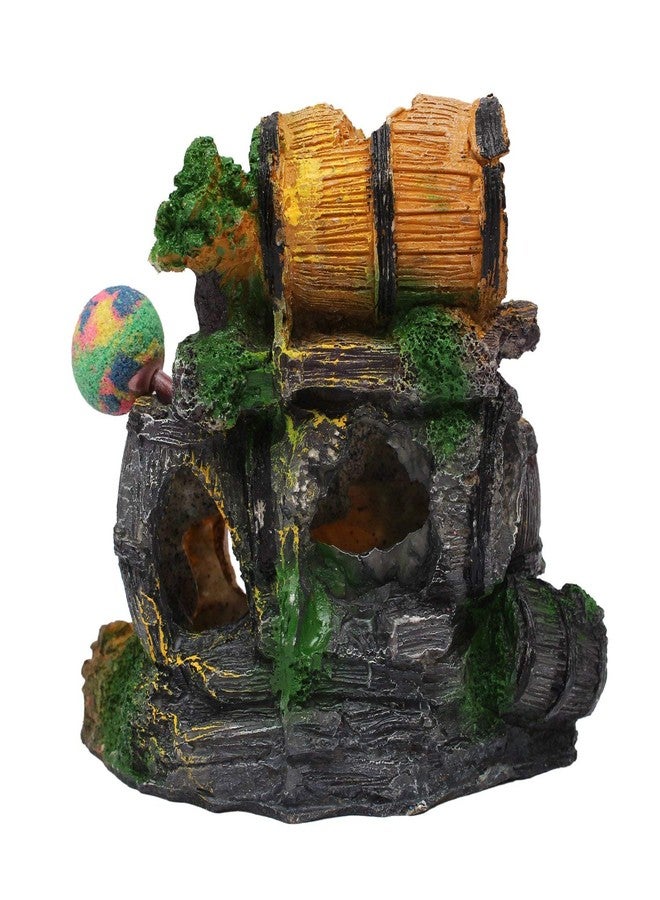 Mistletoe� Products Natural Looking Environment Underwater Drums of Heaven Aquarium Decoration Ornaments/Toy for Fish Tank (Multicolour)(18 X 18 X 11 cm) - Image 3