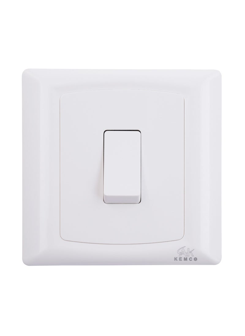 AK KEMCO 1 Gang 1 Way Switch for Home and Office 10 Amp  - Image 1