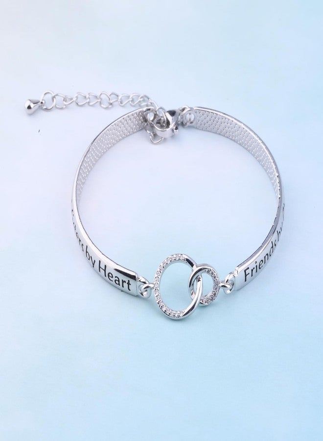 FEELMEM Cousins Bracelet Cousins By Blood Sisters By Heart Friends By Choice Bangle Bracelet Cousin Gift for Cousin Friend(infinity-sliver) - Image 4