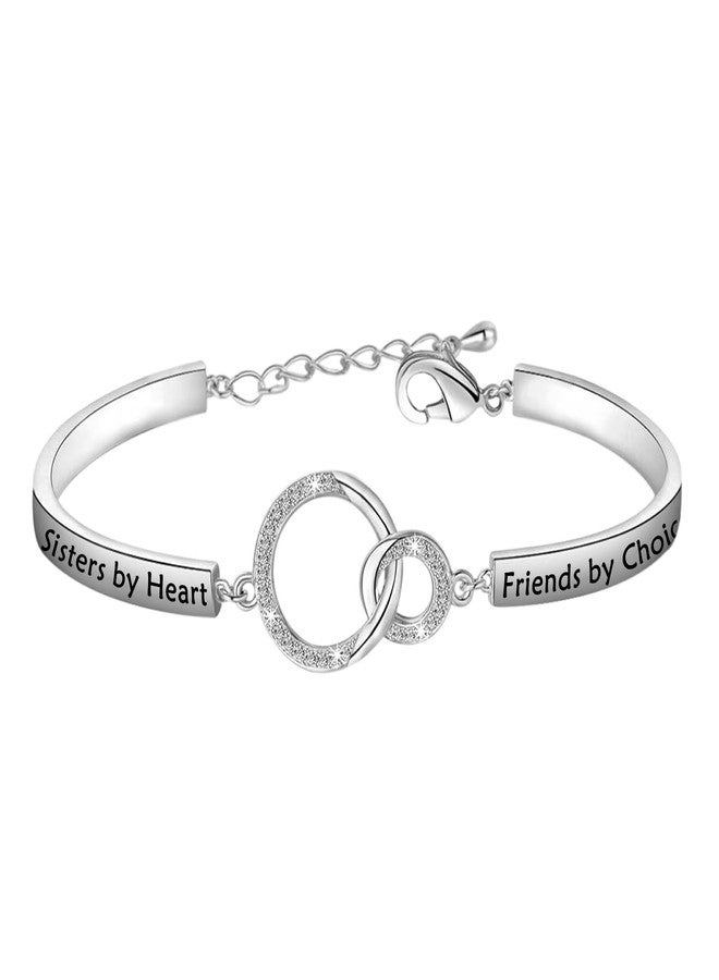 FEELMEM Cousins Bracelet Cousins By Blood Sisters By Heart Friends By Choice Bangle Bracelet Cousin Gift for Cousin Friend(infinity-sliver) - Image 1