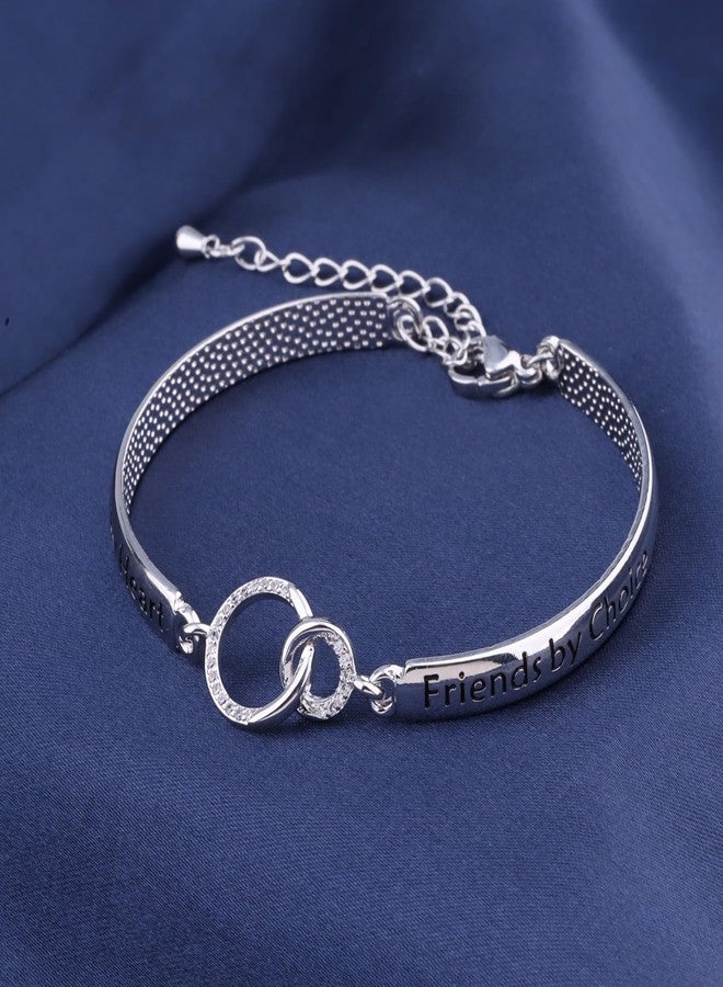 FEELMEM Cousins Bracelet Cousins By Blood Sisters By Heart Friends By Choice Bangle Bracelet Cousin Gift for Cousin Friend(infinity-sliver) - Image 5