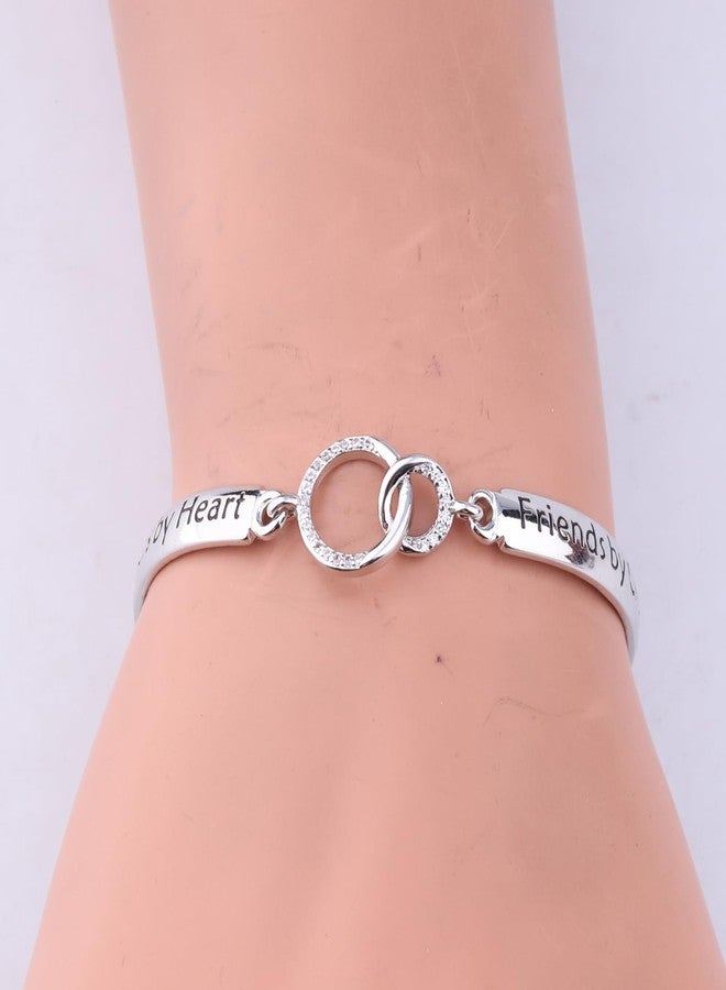 FEELMEM Cousins Bracelet Cousins By Blood Sisters By Heart Friends By Choice Bangle Bracelet Cousin Gift for Cousin Friend(infinity-sliver) - Image 3
