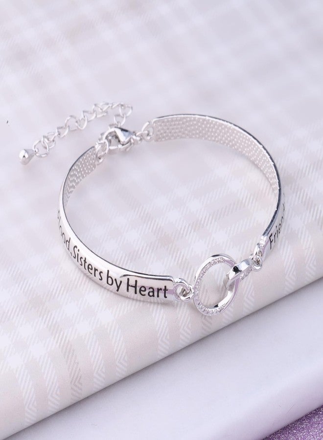 FEELMEM Cousins Bracelet Cousins By Blood Sisters By Heart Friends By Choice Bangle Bracelet Cousin Gift for Cousin Friend(infinity-sliver) - Image 2