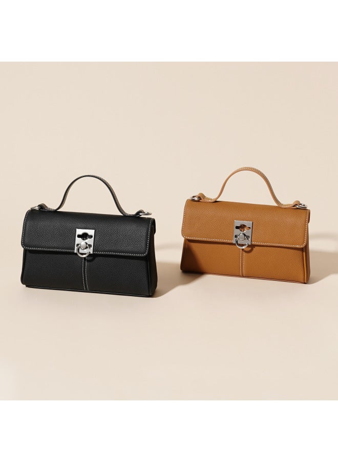 Cowhide  Spring And Summer New Genuine Leather Women's Bag Niche High-end Retro Texture Satchel Shoulder Crossbody Bag - Image 4