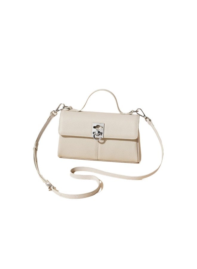 Cowhide  Spring And Summer New Genuine Leather Women's Bag Niche High-end Retro Texture Satchel Shoulder Crossbody Bag - Image 5