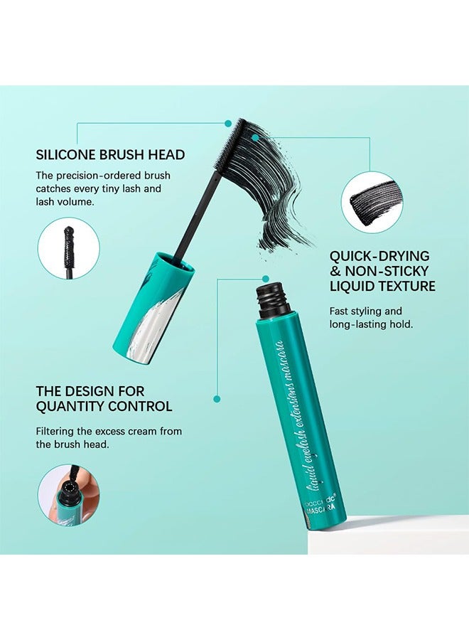 ibcccndc Mascara Liquid Lash Extensions, Lengthening And Volumizing False Eyelashes Effect Mascara, Long-Lasting And Lash-Doubling Formula, Waterproof And Smudge-Proof Mascara (Brown) - Image 4