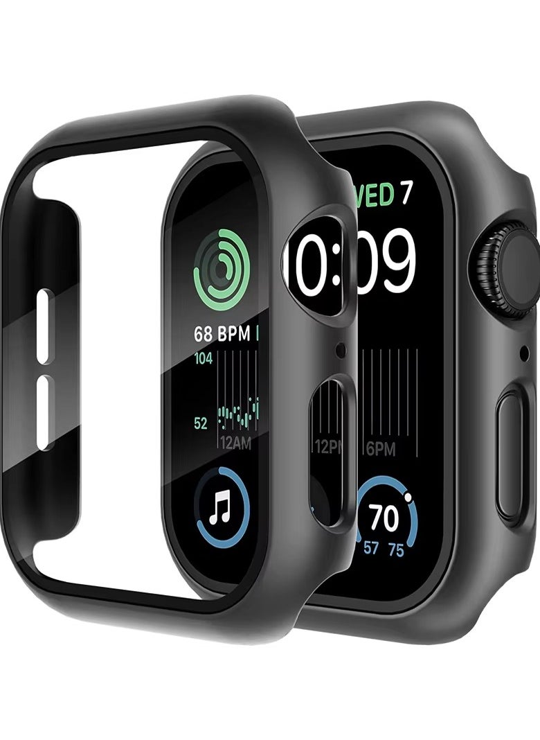 TWEGGON Apple Watch Case Series 10 42MM, Protection Case with Builtin Tempered Glass Case for Apple Watch Series 10 42mm Black  - Image 1