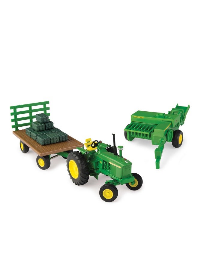 جون دير مجموعة ألعاب Ertl John Deere Haying بمقياس 1:32 ألعاب John Deere القابلة للجمع ألعاب المزرعة الأصلية من Diecast لعمر 3 سنوات فما فوق  - Image 2