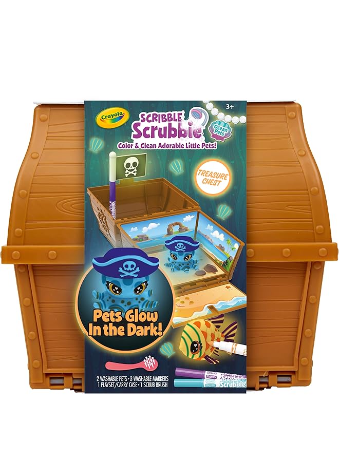 كرايولا مجموعة ألعاب Scribble Scrubbie Pets Glow Ocean Playset للأولاد والبنات هدايا للأطفال من سن 3 إلى 4 سنوات و5 إلى 6 سنوات - Image 2