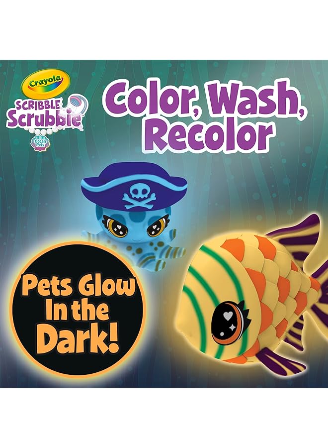 كرايولا مجموعة ألعاب Scribble Scrubbie Pets Glow Ocean Playset للأولاد والبنات هدايا للأطفال من سن 3 إلى 4 سنوات و5 إلى 6 سنوات - Image 4
