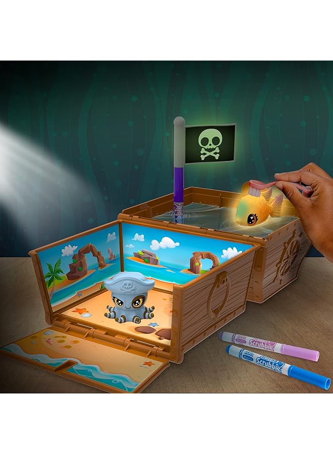 كرايولا مجموعة ألعاب Scribble Scrubbie Pets Glow Ocean Playset للأولاد والبنات هدايا للأطفال من سن 3 إلى 4 سنوات و5 إلى 6 سنوات - Image 5
