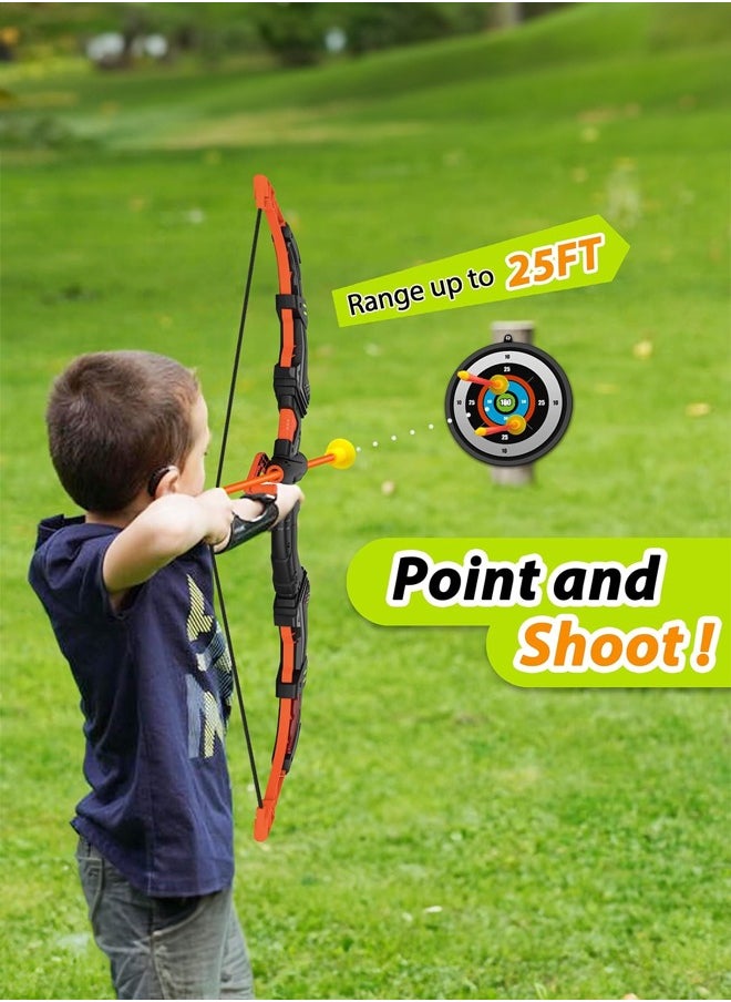 Occuwzz - Kids Bow and Arrow Toy Set LED Light Up Archery Toys Outdoor Indoor Shooting Games Toys Boys Grils Birthday Gifts Green Light Bow and Arrow - Image 1