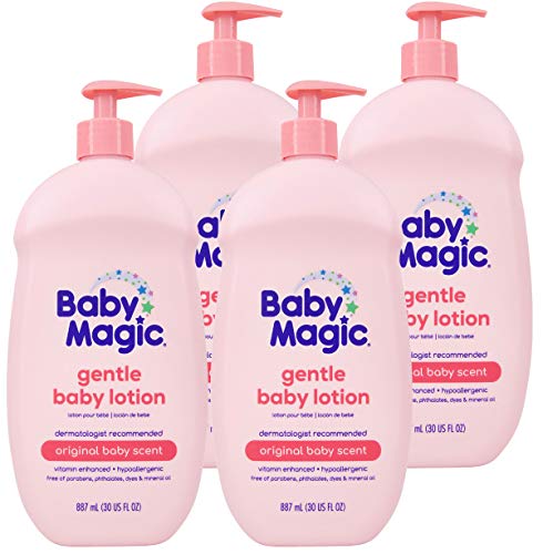 Baby Magic Gentle Baby Lotion | 30 Fl Oz (Pack of 4) | Vitamins & Aloe | Free of Parabens, Phthalates, Sulfates and Dyes - Image 5