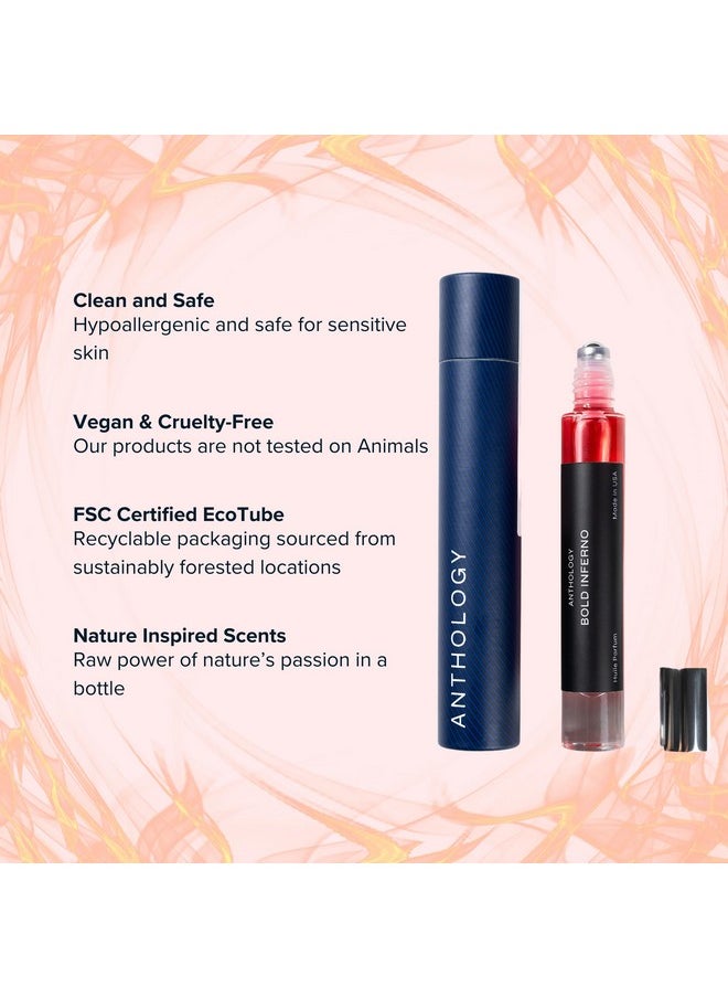 Anthology - Anthology Bold Inferno Roll on Perfume Oil 0.3 oz 9 ml | Grapefruit, Cranberry, Red Saffron, Cedarwood | Alcohol Free Rollerball, Travel Fragrance, Mini Perfume - Image 1