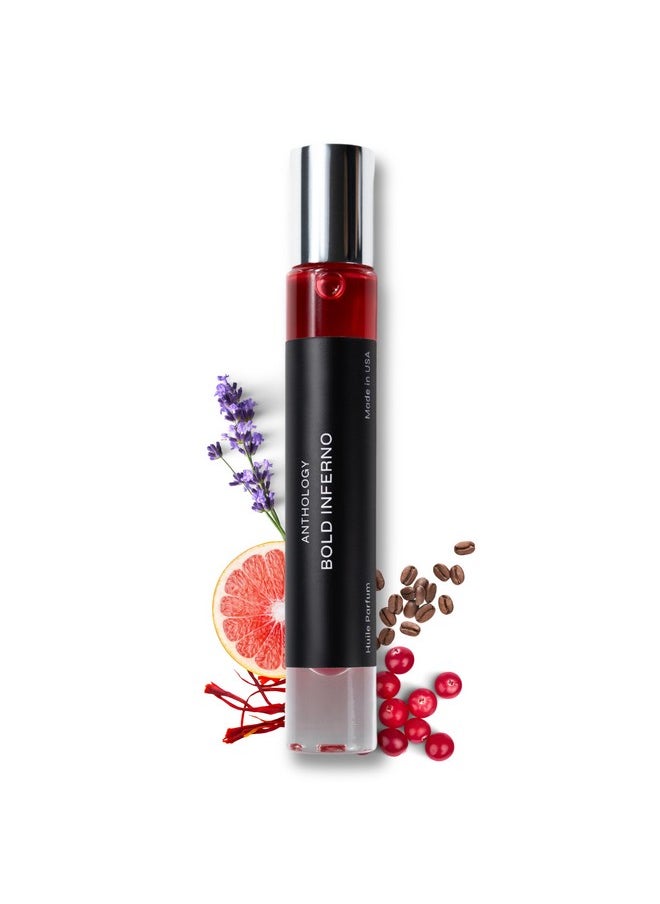 Anthology - Anthology Bold Inferno Roll on Perfume Oil 0.3 oz 9 ml | Grapefruit, Cranberry, Red Saffron, Cedarwood | Alcohol Free Rollerball, Travel Fragrance, Mini Perfume - Image 1