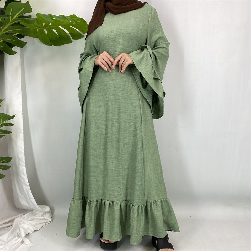 monica fashion Elegant Long Sleeve A-Line Dress - Image 5