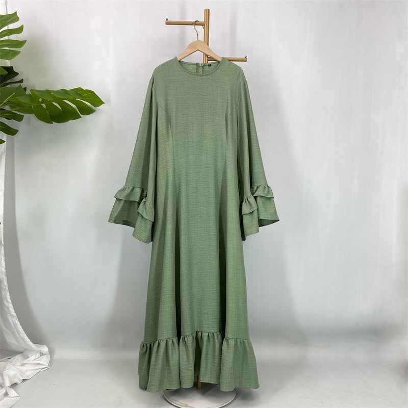 monica fashion Elegant Long Sleeve A-Line Dress - Image 1