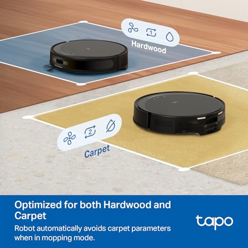 Tapo Ultra-Slim LiDAR Smart Navigation Robot Vacuum and Mop with Self-Emptying Dock, 5300Pa Max, 97%+ Dust Pickup Rate, Self-Charging, Compatible with Alexa & Google Home, RV20 Max Plus - Image 3